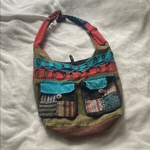 Vintage Hippie Crossbody Hobo Bag